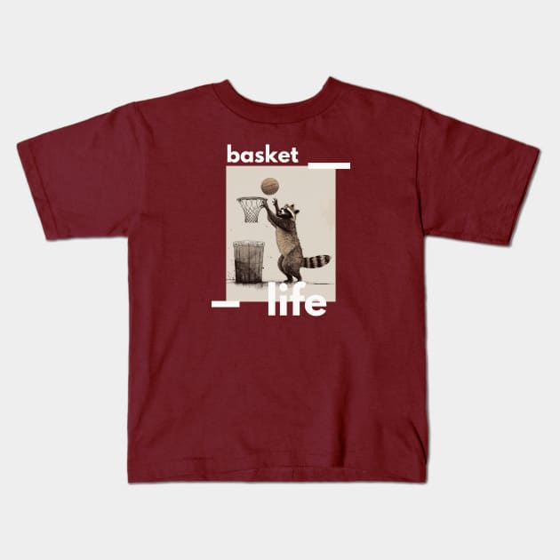 Basket life Kids T-Shirt by Stitch & Stride